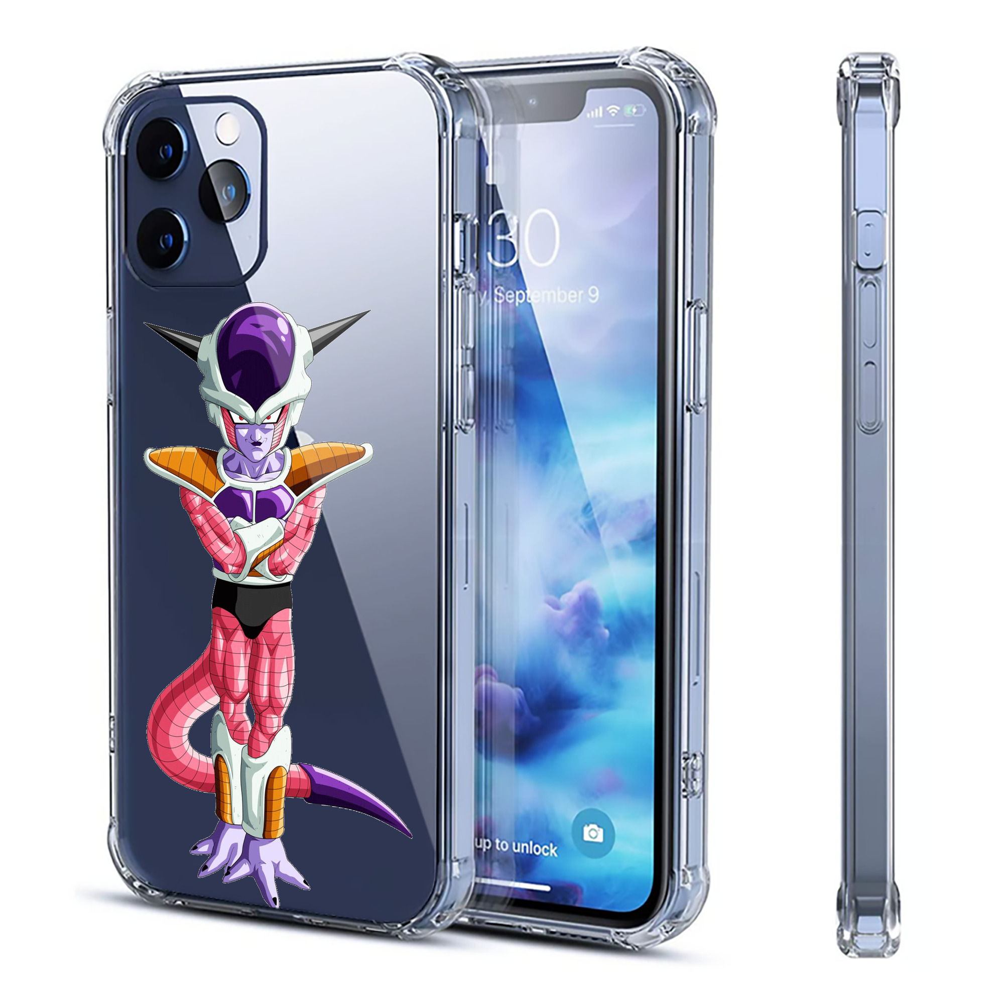 （画像用） ドラゴンボール フリーザ DRAGON BALL Frieza 【iPhone 12シリーズ対応】透明スマホケース（クリアソフトケース）